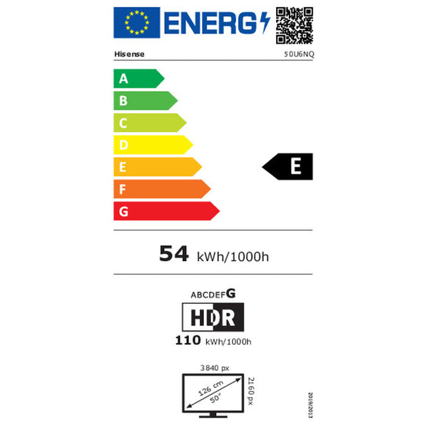 Smart TV Hisense 50U6NQ 4K Ultra HD 50" HDR Dolby Vision