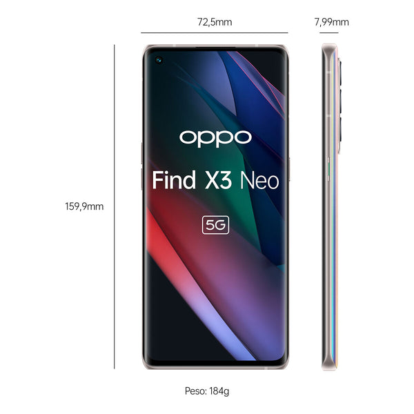 Smartphone Oppo Find X3 Neo 6,55" Snapdragon 865 12 GB RAM 256 GB Schwarz Silberfarben