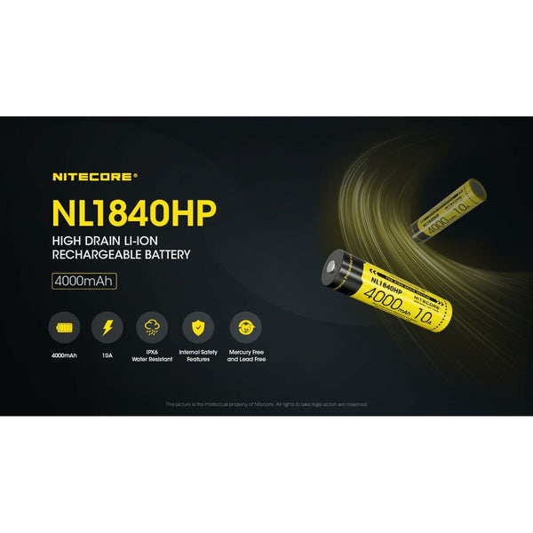 Akkus Nitecore NT-NL1840HP 4000 mAh 3,6 V 18650