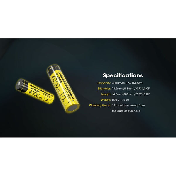 Akkus Nitecore NT-NL1840HP 4000 mAh 3,6 V 18650