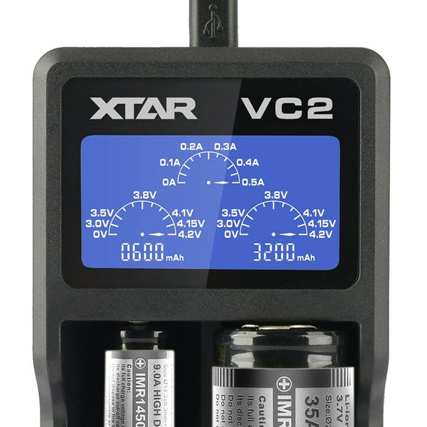 Batterieladegerät Xtar VC2 Litio Ion Batterien x 2