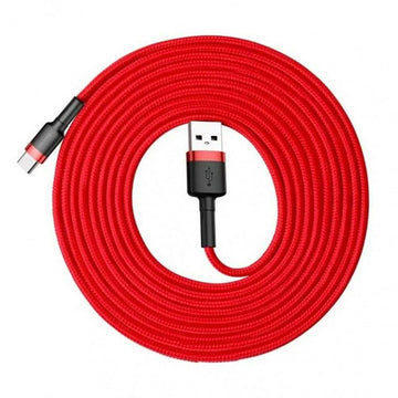 USB A zu USB-C-Kabel Baseus CATKLF-U09 Schwarz Rot 3 m