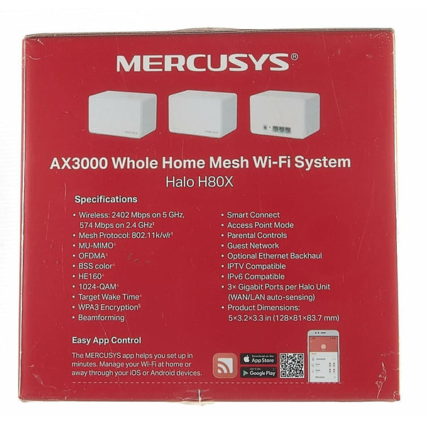 Schnittstelle Mercusys Halo H80X(3-pack) Weiß