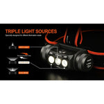 LED-Kopf-Taschenlampe Acebeam H50 2.0 Schwarz Orange