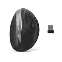 Ergonomische optische Maus Dicota D31981 Schwarz 1600 dpi
