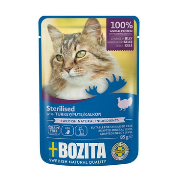 Katzenfutter Bozita trozos esterilizados en gelatina con pavo 85 g