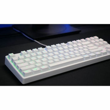 Tastatur mit Maus Cherry Weiß AZERTY