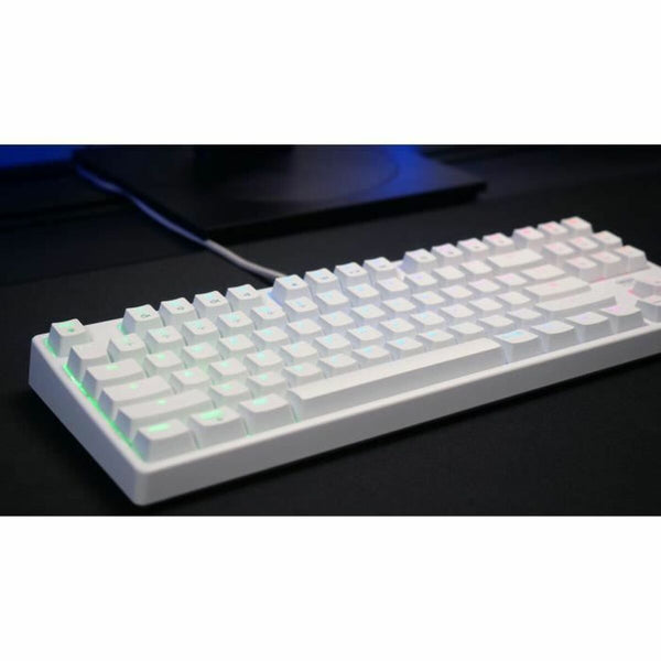 Tastatur mit Maus Cherry Weiß AZERTY