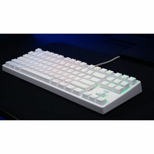 Tastatur mit Maus Cherry Weiß AZERTY