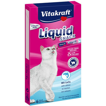 Snack für Katze Vitakraft Liquid Snack Salmon Huhn Fisch Schwein 90 g