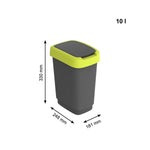 Mülltonne Rotho Twist Lime Kunststoff 10 L