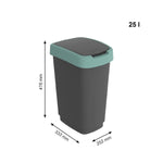 Mülltonne Rotho Twist Green grün Kunststoff 25 L