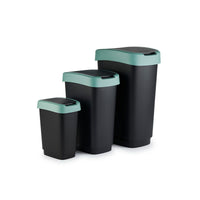 Mülltonne Rotho Twist Green grün Kunststoff 50 L