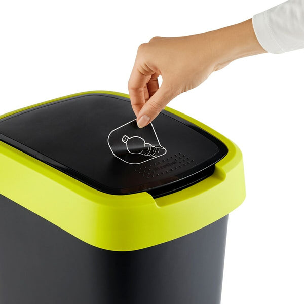 Mülltonne Rotho Twist Lime Kunststoff 50 L