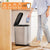 Mülltonne Rotho Ribo Silver Silber Kunststoff 35 L