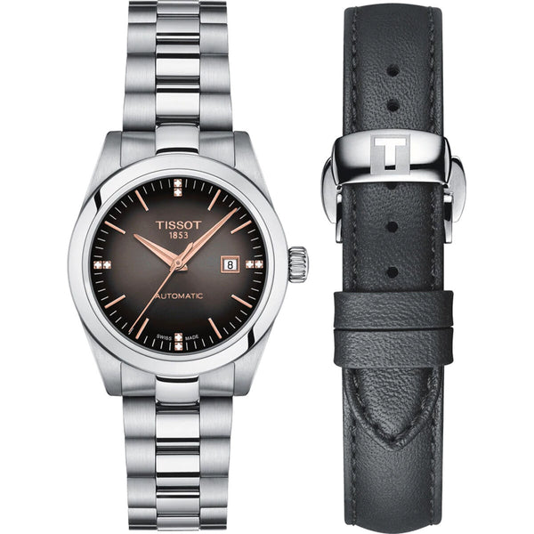 Herrenuhr Tissot T-MY LADY AUTOMATIC W-DIAMONDS Schwarz Silberfarben