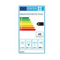 Konventioneller Rauchfang Mepamsa PIRAMIDE PLUS70 70 cm 290 m³/h C Stahl