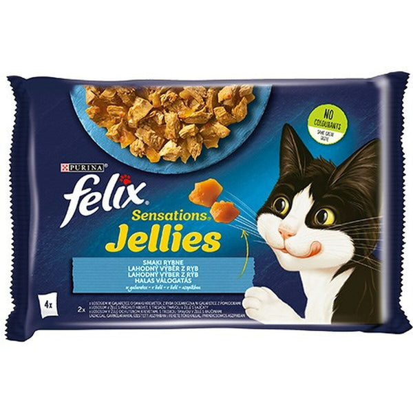 Katzenfutter Purina Felix Sensations Lachsfarben Kabeljau 4 x 85 g