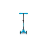 Scooter Micro Deluxe Glow LED Plus grün Grau türkis Silberfarben