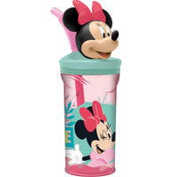 Becher mit Strohhalm Minnie Mouse CZ11337 3D Rosa
