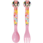 Besteckset Minnie Mouse CZ11401 Rosa Kunststoff 2 Stücke