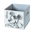 Container-Eimer Domopak Living Mickey Hellgrau Stoff 32 x 32 x 32 cm rechteckig