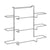 Aufhänger für Türen Metaltex Galileo Metall 36 x 9 x 30 cm Dreifach Rollenhalter
