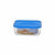 Lunchbox Borgonovo Igloo Blau rechteckig 400 ml 13,5 x 9,5 x 6,5 cm 19 x 13,5 x 7,2 cm