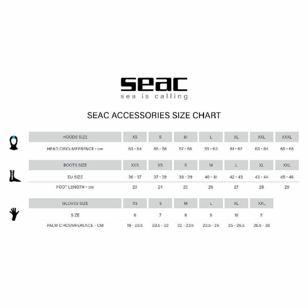 Taucherhandschuhe Seac Amara Comfort Schwarz