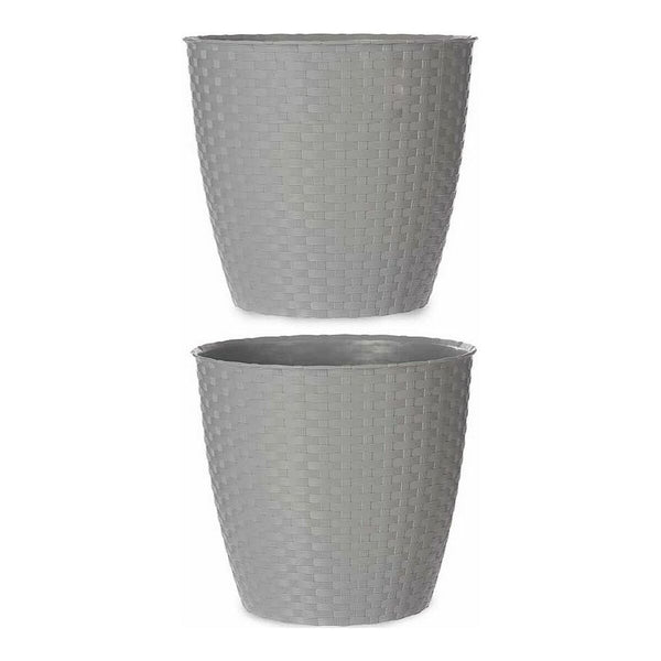 Blumentopf Stefanplast 3872129 Grau Kunststoff 29 x 26,5 x 29 cm