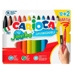 Marker-Set Carioca JUMBO Bunt 12 Stücke (24 Stück)
