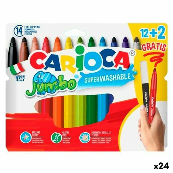 Marker-Set Carioca JUMBO Bunt 12 Stücke (24 Stück)