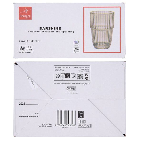 Wasserglas Bormioli Rocco Barshine grün Glas 380 ml (6 Stück)