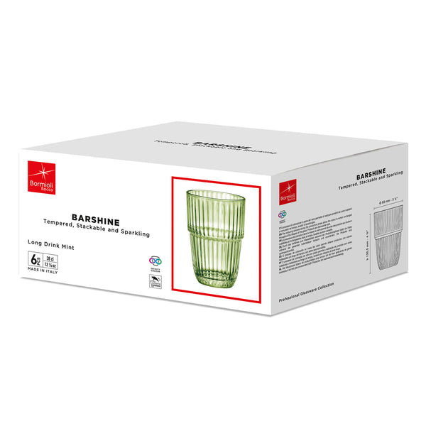 Wasserglas Bormioli Rocco Barshine grün Glas 380 ml (6 Stück)