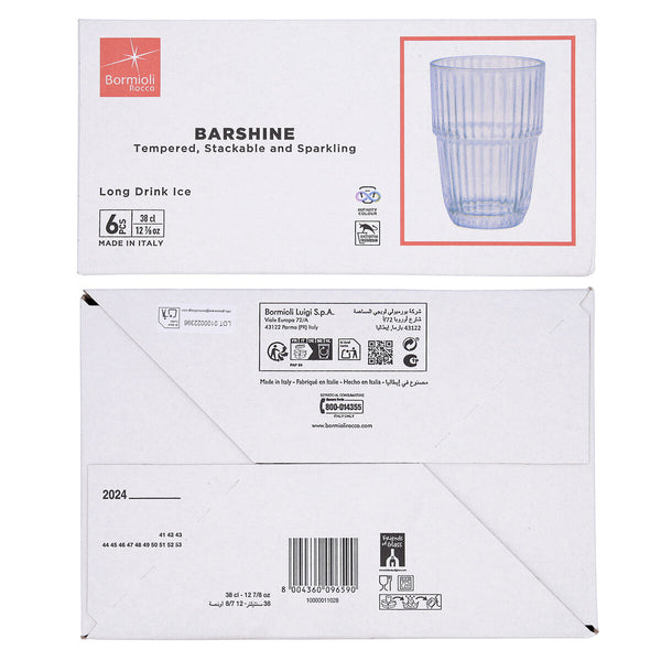 Wasserglas Bormioli Rocco Barshine Blau Glas 380 ml (6 Stück)