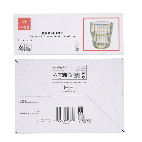 Wasserglas Bormioli Rocco Barshine grün Glas 300 ml (6 Stück)