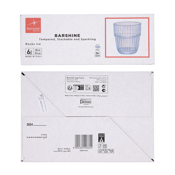 Wasserglas Bormioli Rocco Barshine Blau Glas 300 ml (6 Stück)