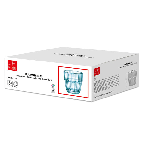 Wasserglas Bormioli Rocco Barshine Blau Glas 300 ml (6 Stück)