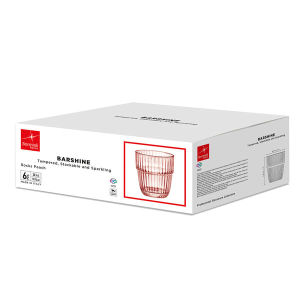 Wasserglas Bormioli Rocco Barshine Orange Glas 300 ml (6 Stück)