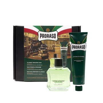 Set zum Rasieren Proraso Afeitado Clásico Rinfrescante Lote Erfrischend 2 Stücke