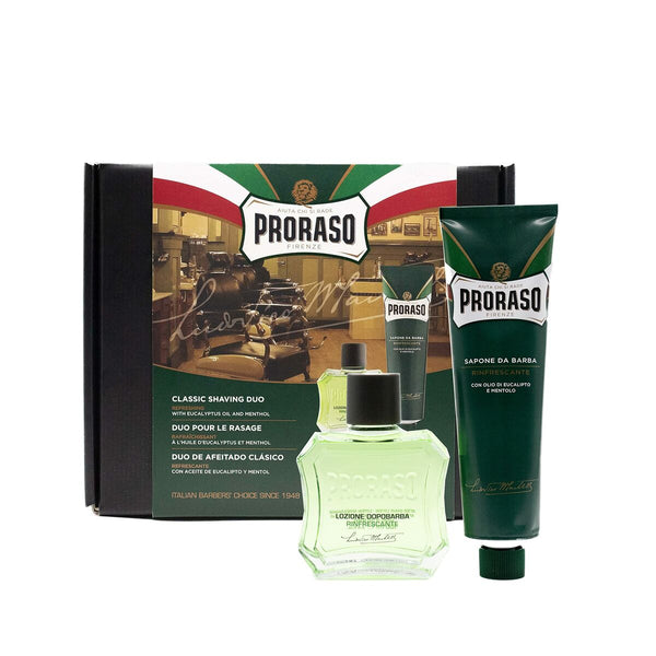 Set zum Rasieren Proraso Afeitado Clásico Rinfrescante Lote Erfrischend 2 Stücke