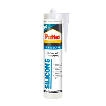 Silikon Pattex Silicon 5 Universal Weiß 280 ml