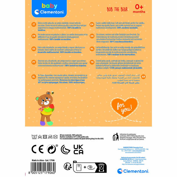 Plüschtier Clementoni Bob Bär 16 x 22,5 x 8,5 cm