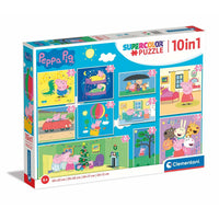 Set mit 10 Puzzeln Peppa Pig Clementoni SuperColor 220 Stücke