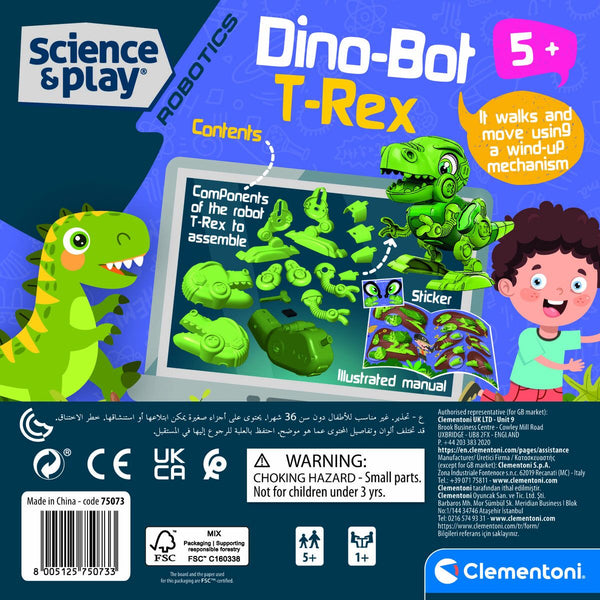 Konstruktionsspiel Clementoni Dino Bot T-Rex 20 x 20 x 6 cm