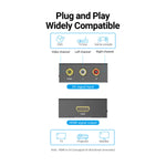 RCA-zu-HDMI-Adapter Vention AEFB0 Schwarz