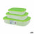 3 Lunchbox-Set Tontarelli Family grün rechteckig 29,6 x 19,8 x 7,7 cm (20 Stück)