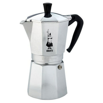 Italienische Kaffeemaschine Bialetti Moka Express Silberfarben Aluminium 12 Kopper 0,75 L