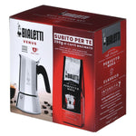 Italienische Kaffeemaschine Bialetti Silberfarben Edelstahl 240 ml 6 Tassen