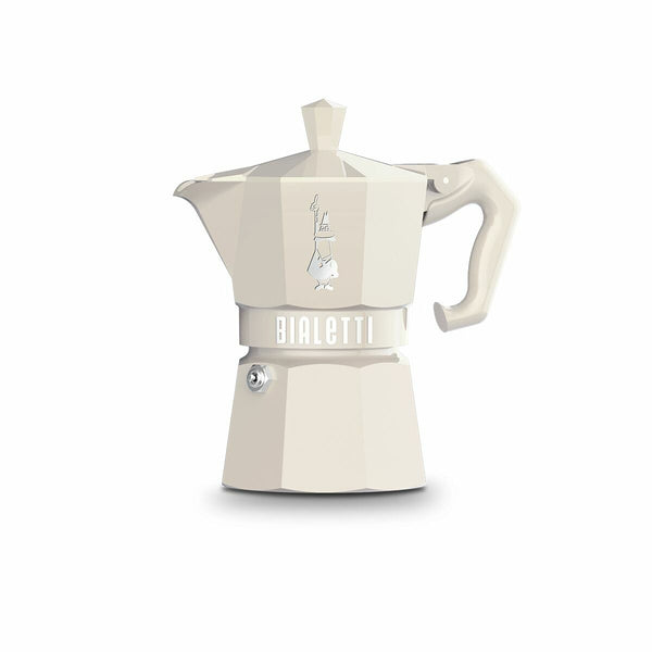 Italienische Kaffeemaschine Bialetti MOKA EXCLUSIVE CREAM 3T Creme Aluminium 3 Kopper